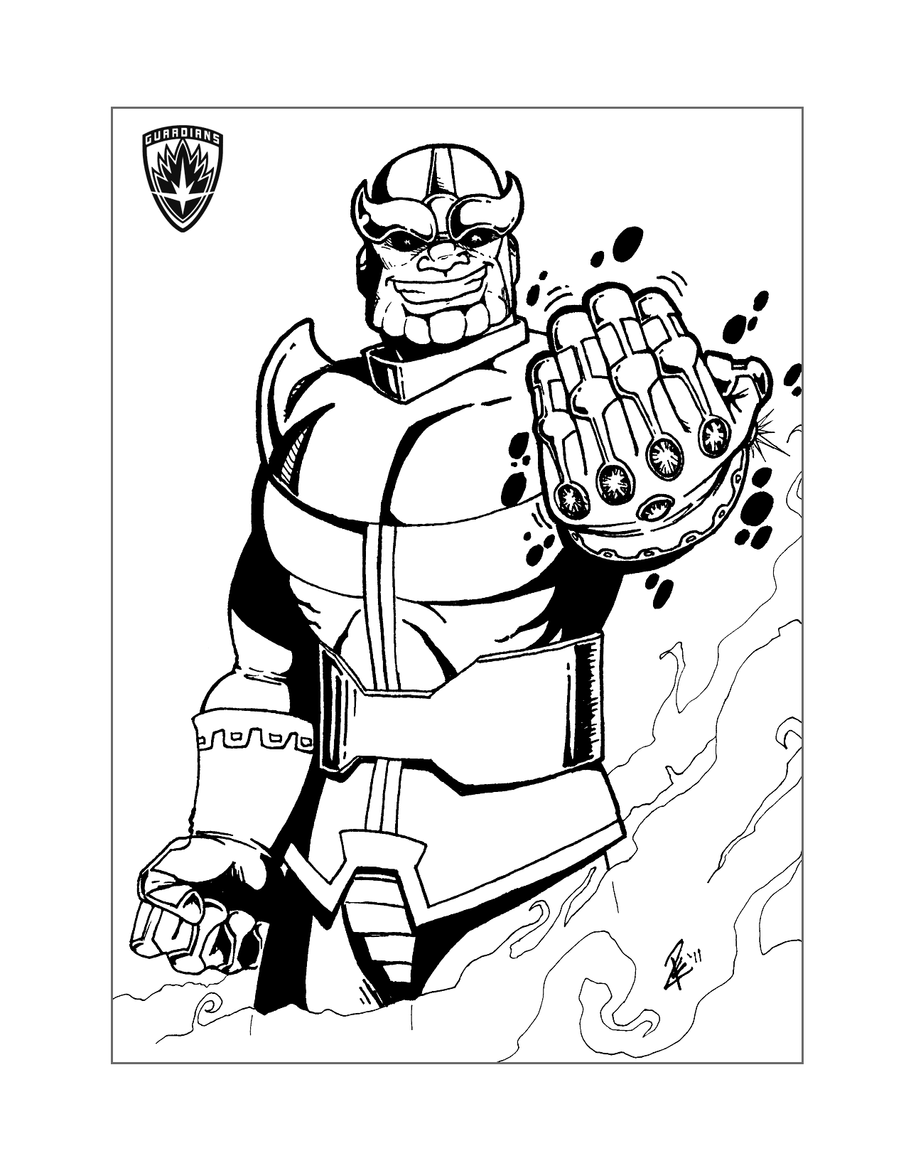 Thanos Coloring Page