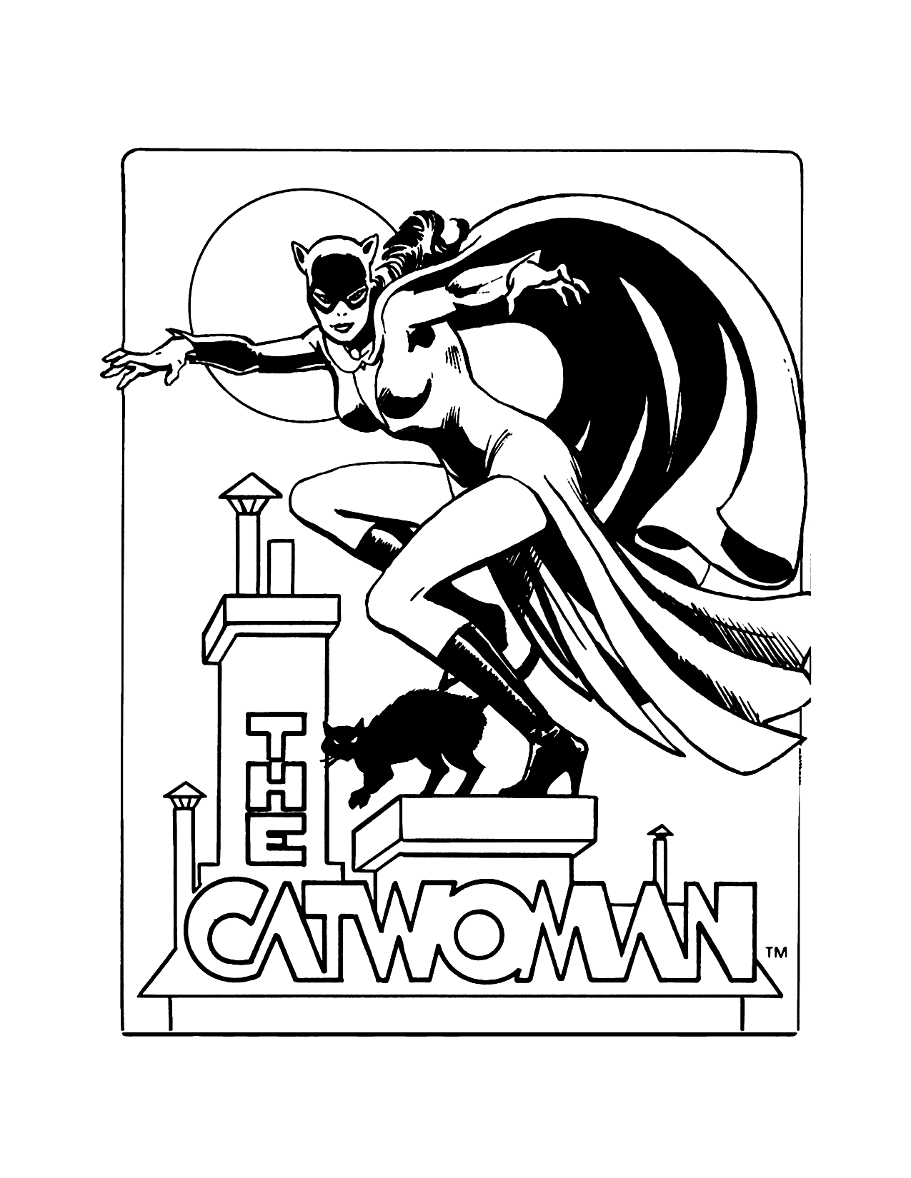 The Catwoman Batman Coloring Pages