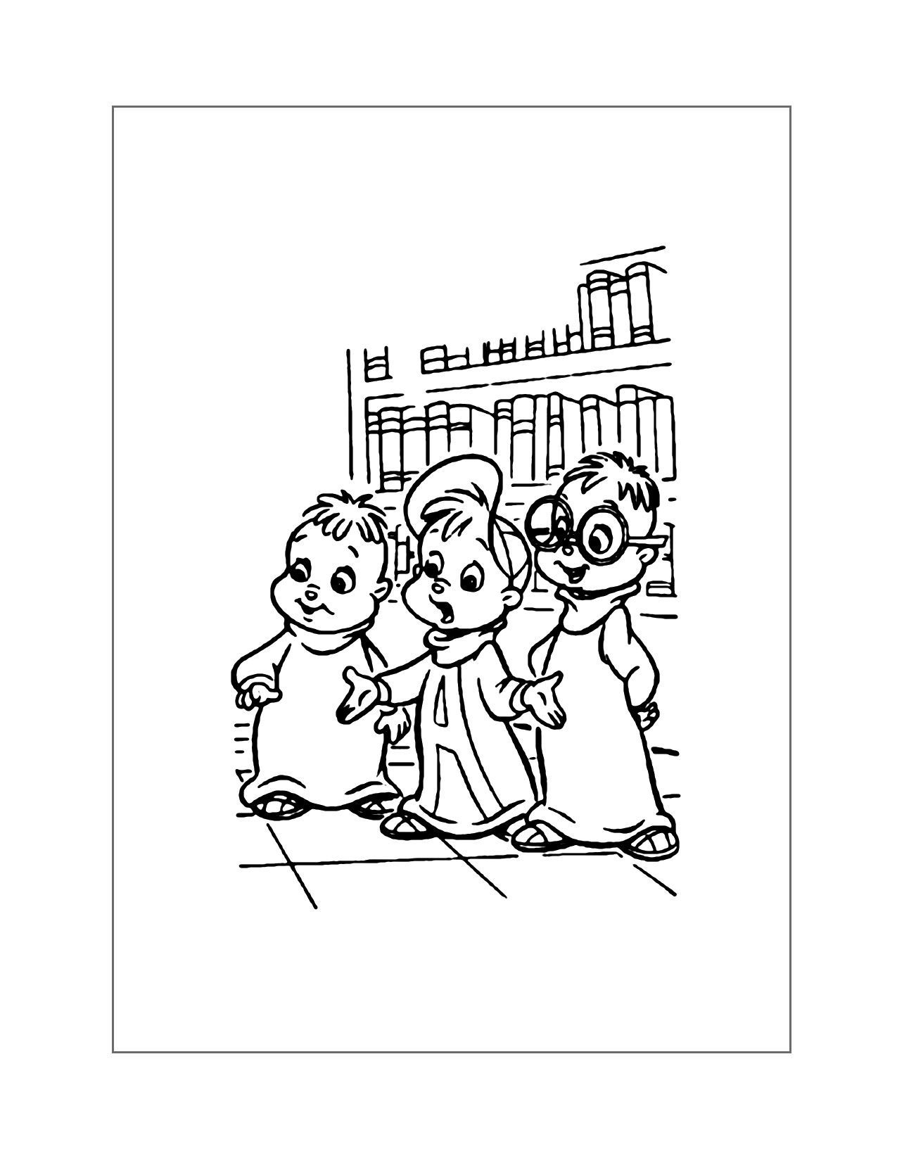 The Chipmunks Coloring Pages