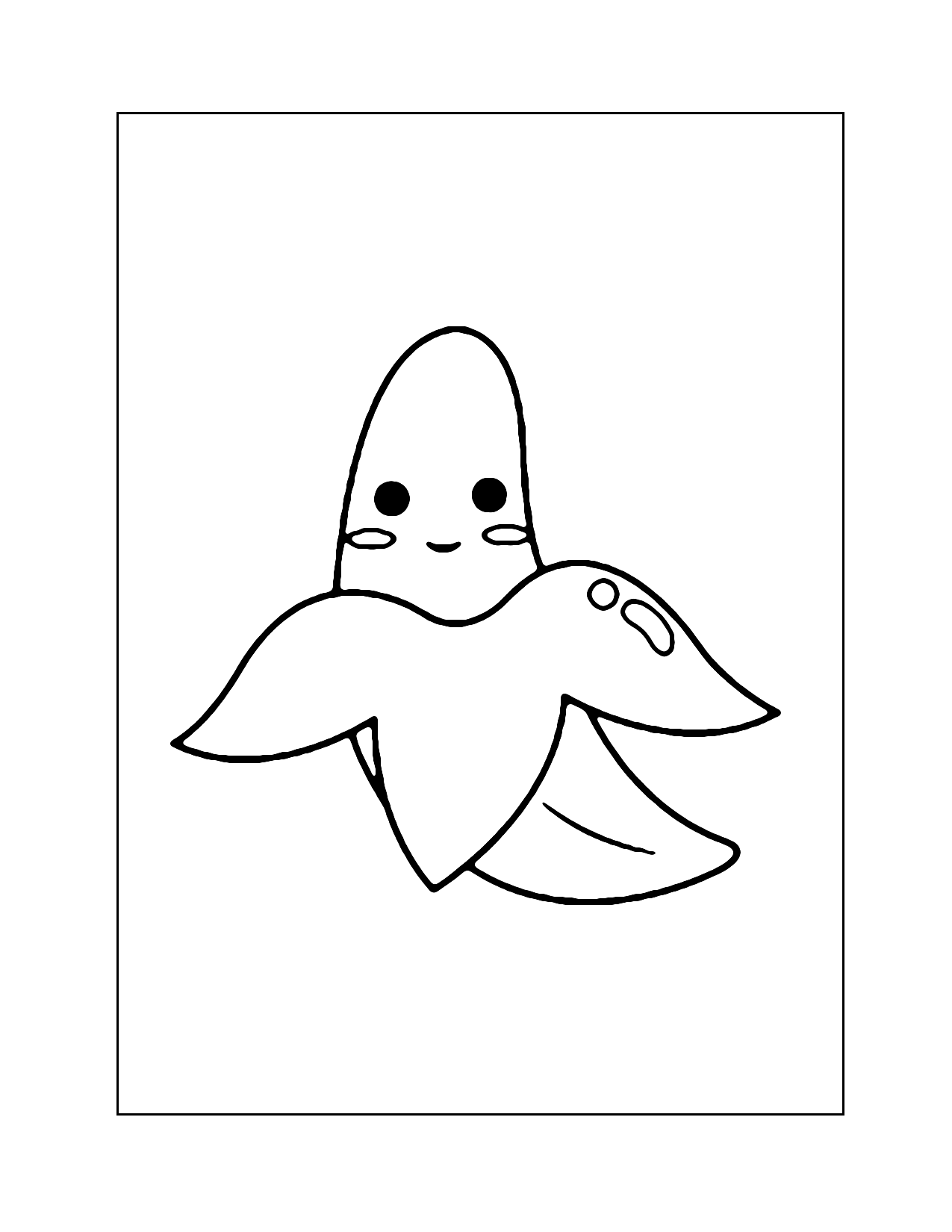 The Cutest Banana Coloring Page