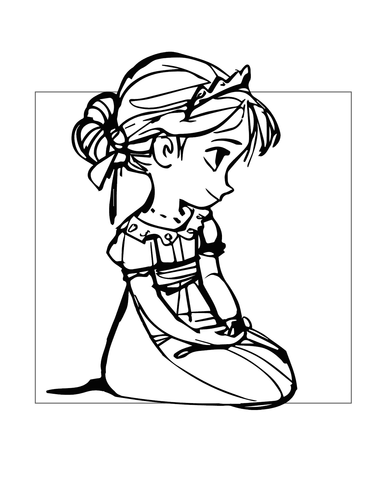 The Cutest Young Anna Coloring Page