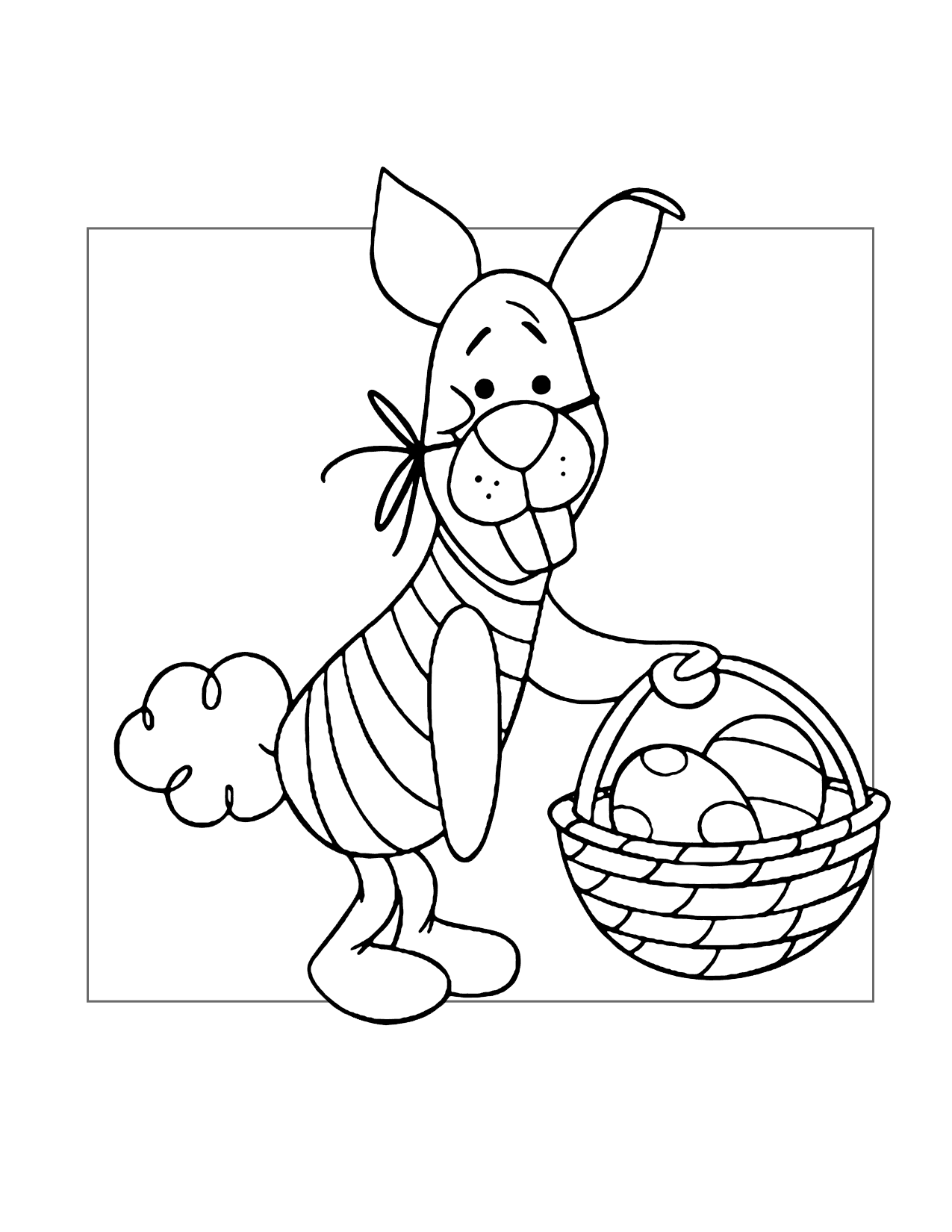 The Easter Piglet Coloring Page