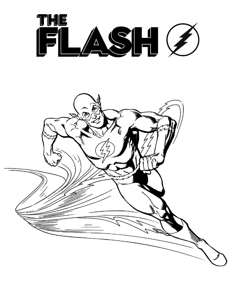 The Flash Comic Book Coloring Page