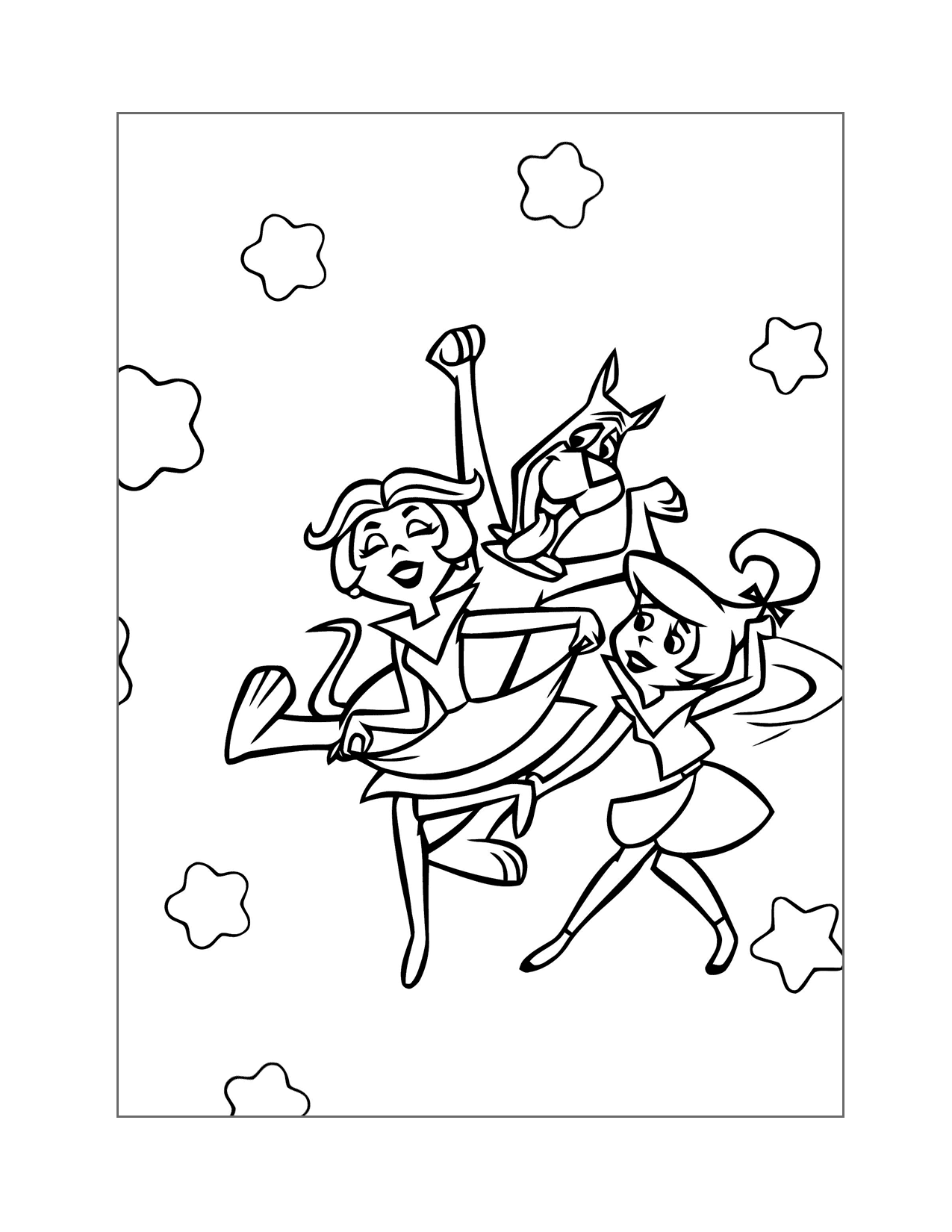 The Jetsons Dancing Coloring Page