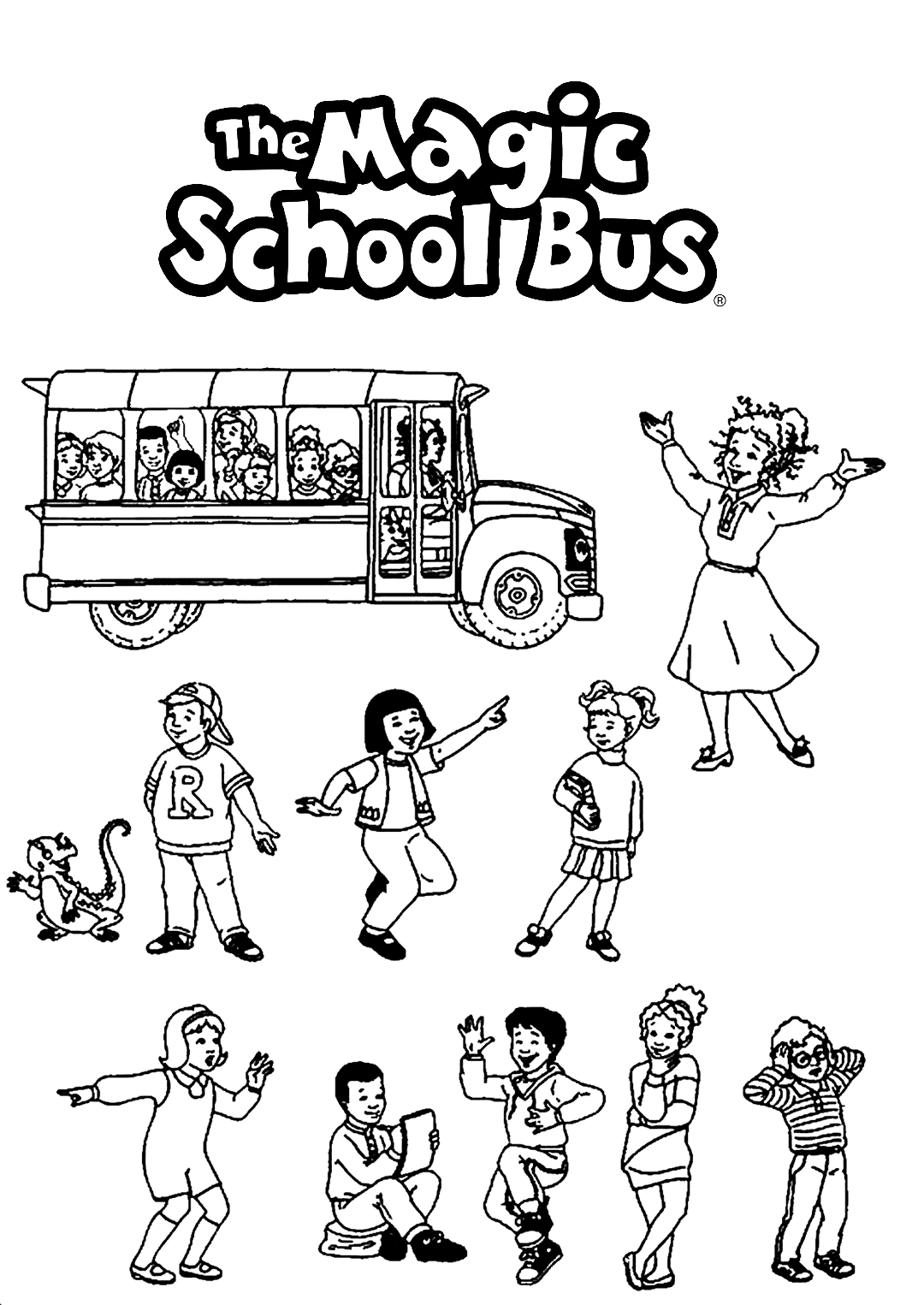 The Magic School Bus Coloring Pages Coloring rocks