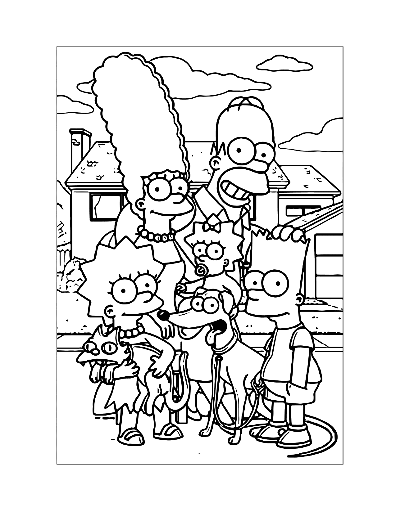 The Simpsons Coloring Page