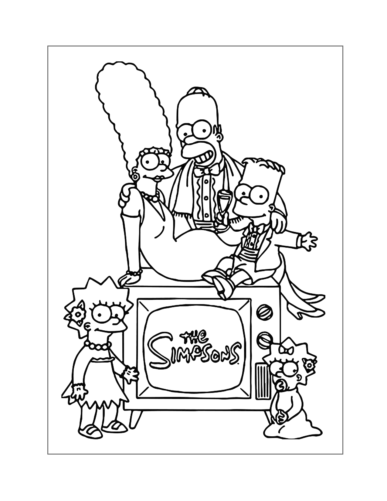 The Simpsons Show Coloring Page