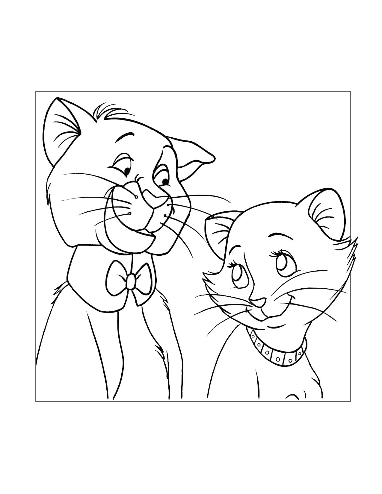 Thomas And Duchess Aristocats Coloring Page