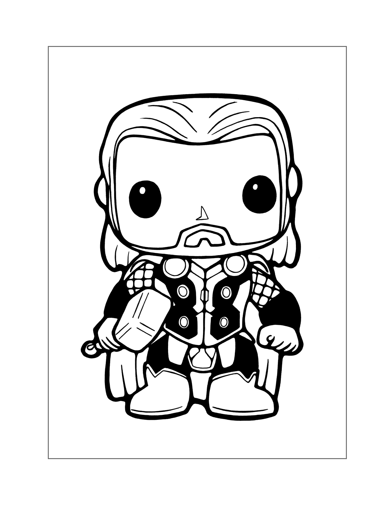 Thor Funko Pop Coloring Page