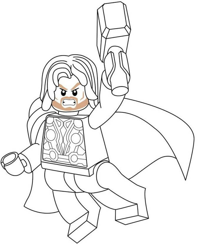 Thor Lego Avengers Coloring Pages