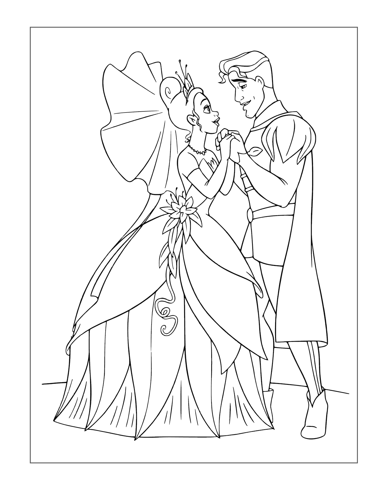 Tiana And Naveen Coloring Pages
