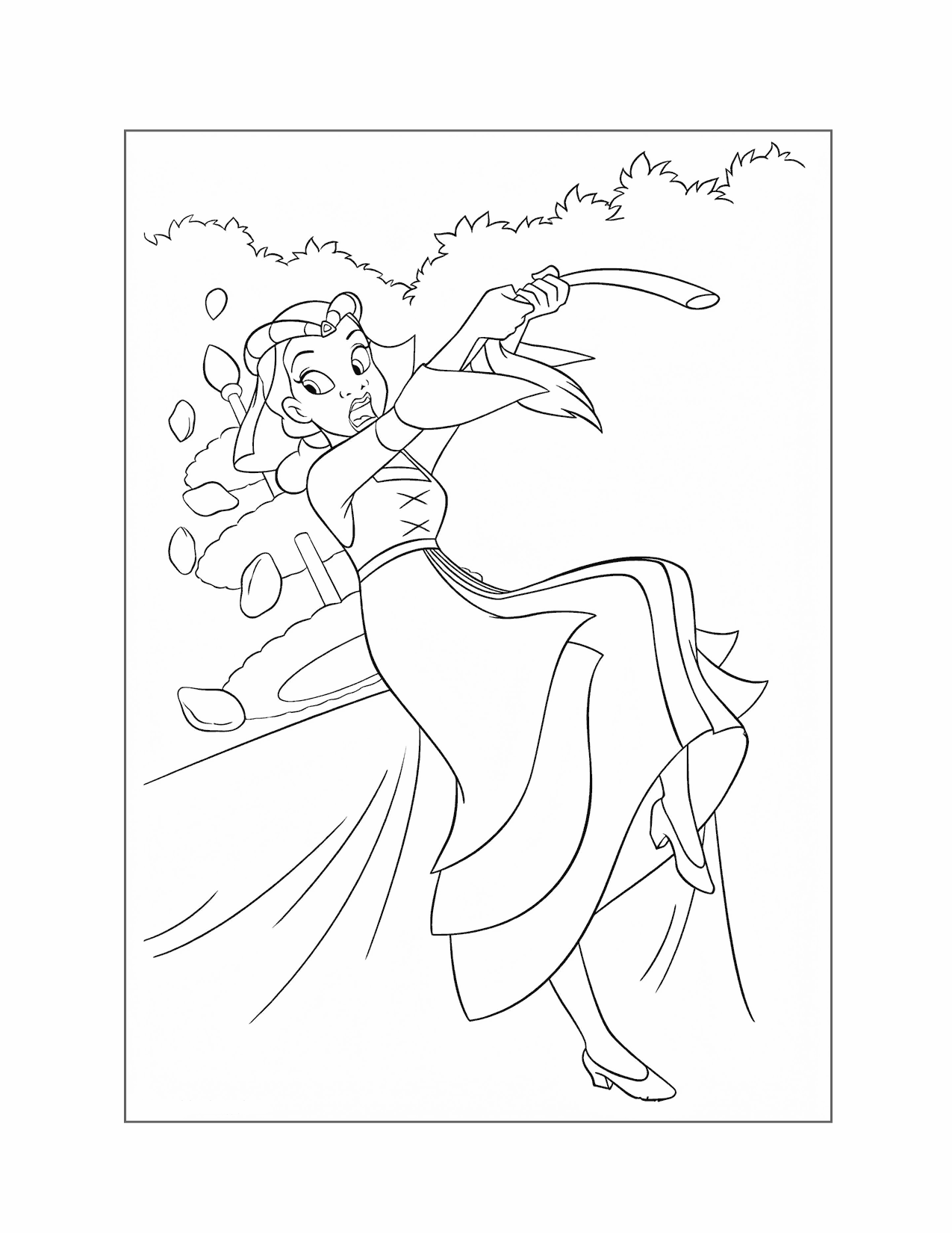 Tiana Is Clumsy Coloring Page