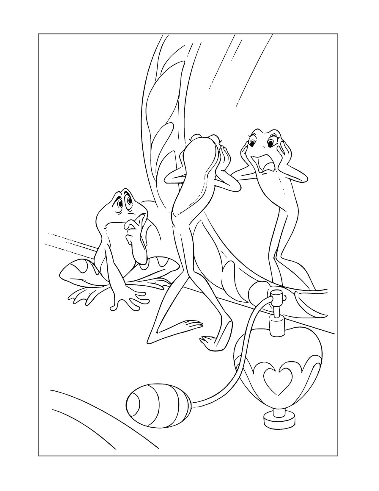 Tiana Is A Frog Coloring Page