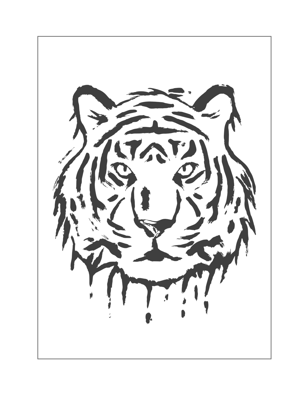 Tiger Face Printable Sheet