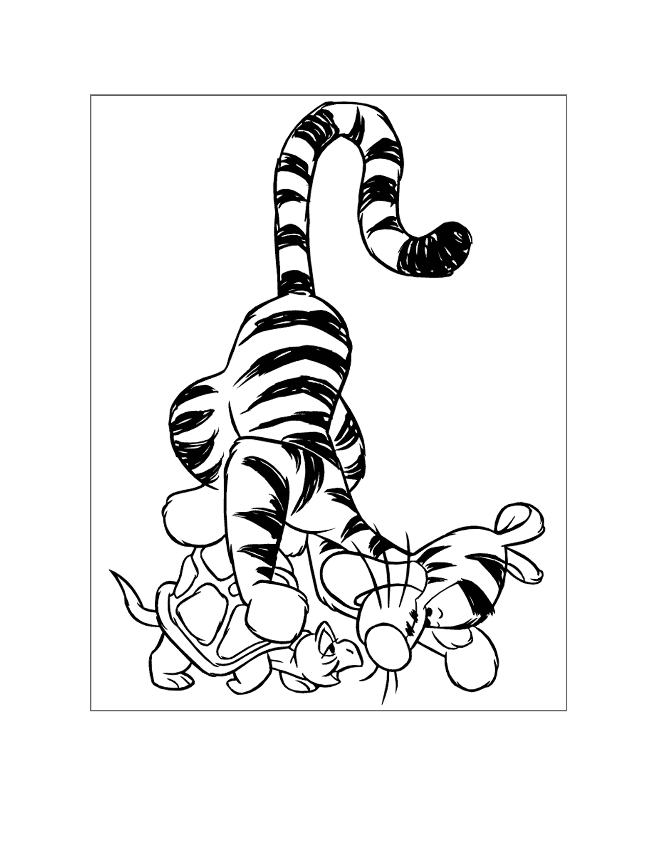 Tigger Finds A Turtle Coloring Page