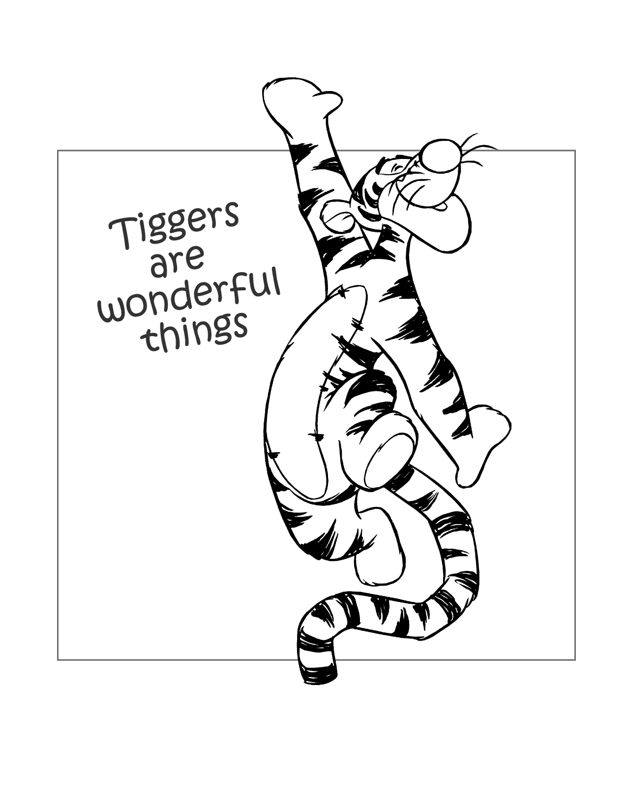 Tiggers Are Wonderful Things Coloring Page