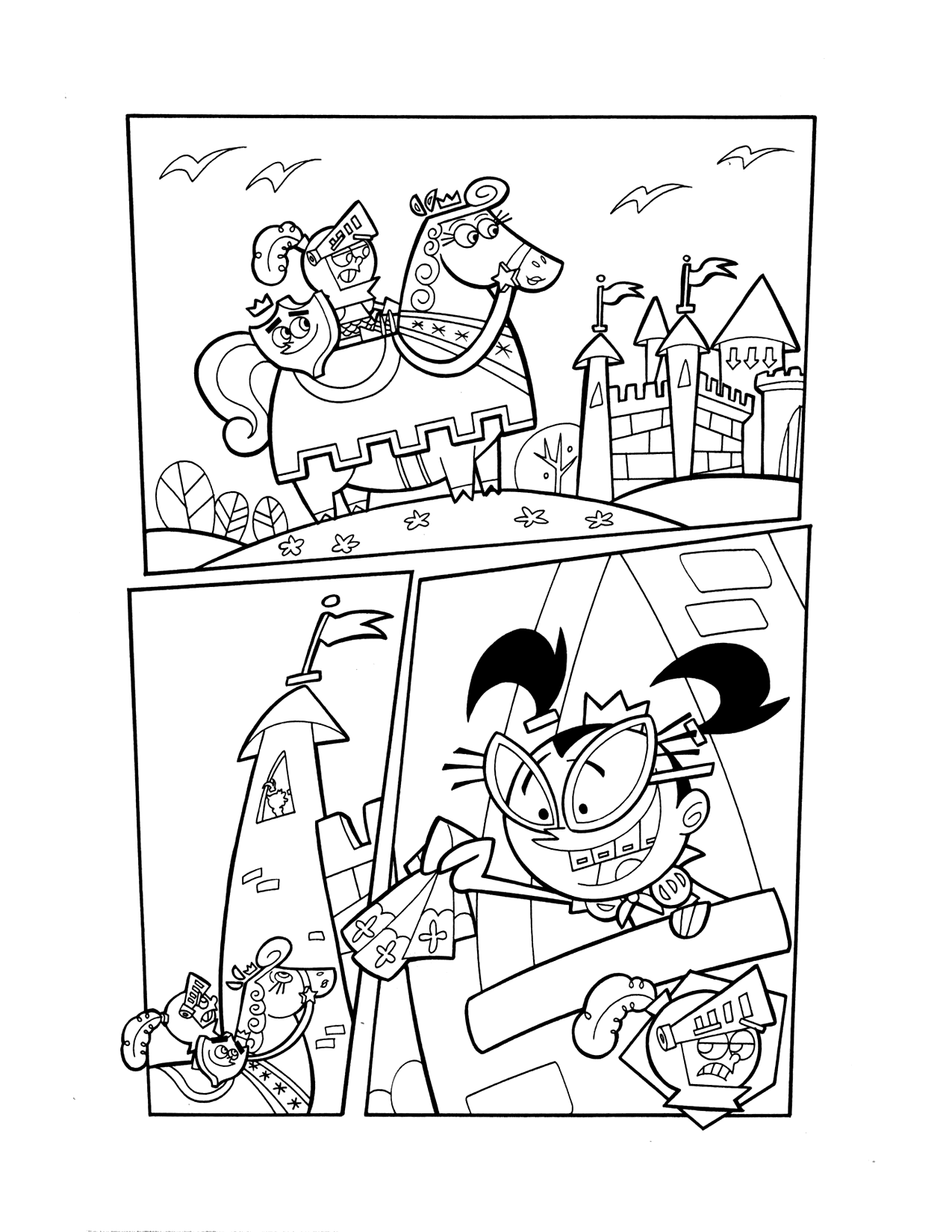 Timmy Saves Tooty Fairly Odd Parents Coloring Page