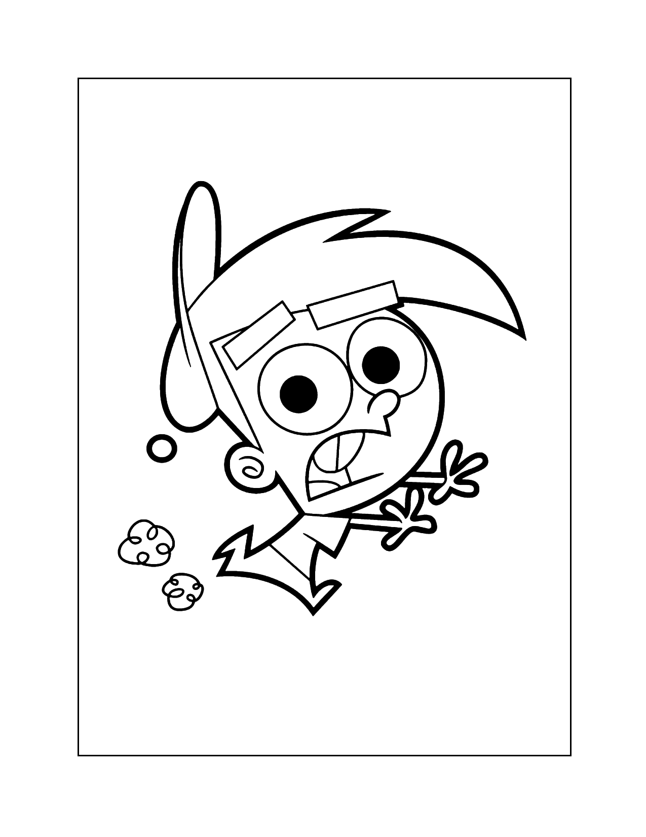 Timmy Turner Running Coloring Page