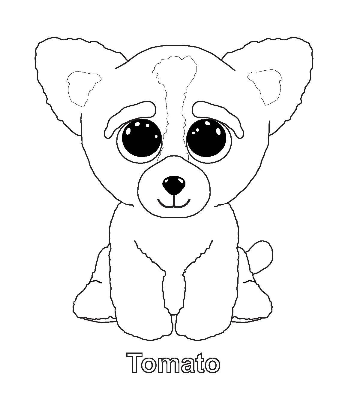 Tomato - Beanie Boo Coloring Pages