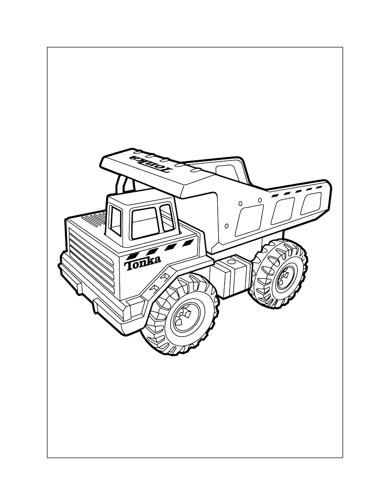 Tonka Dump Truck Coloring Page