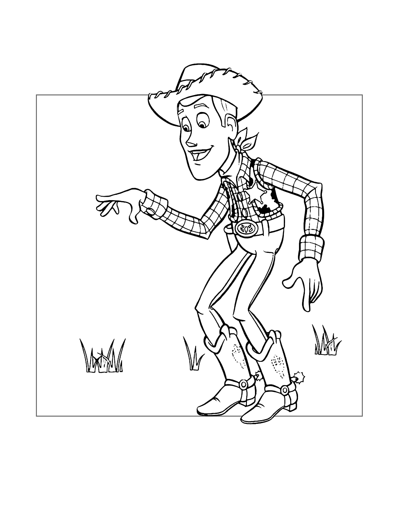 Toy Story Woody Coloring Page