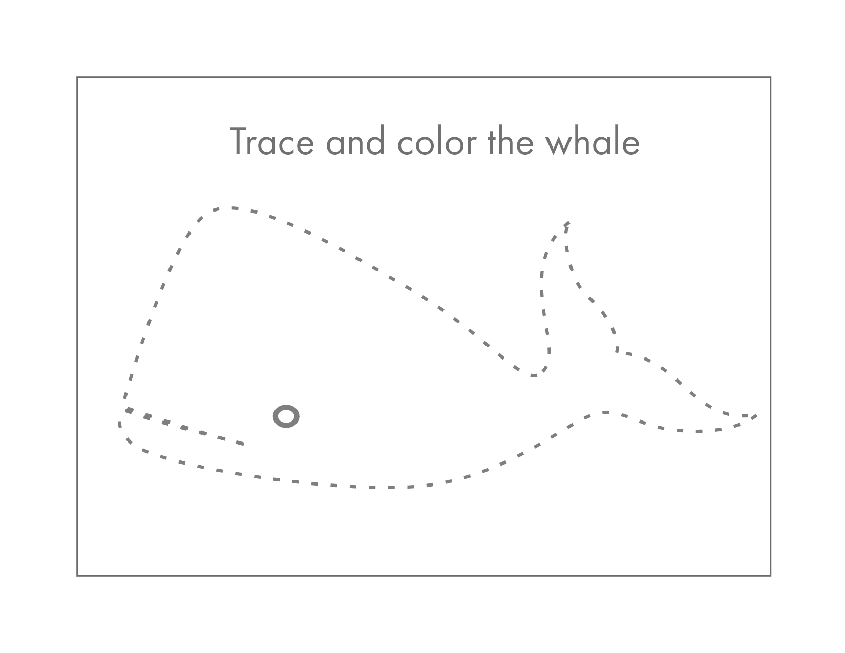 Trace And Color The Whale