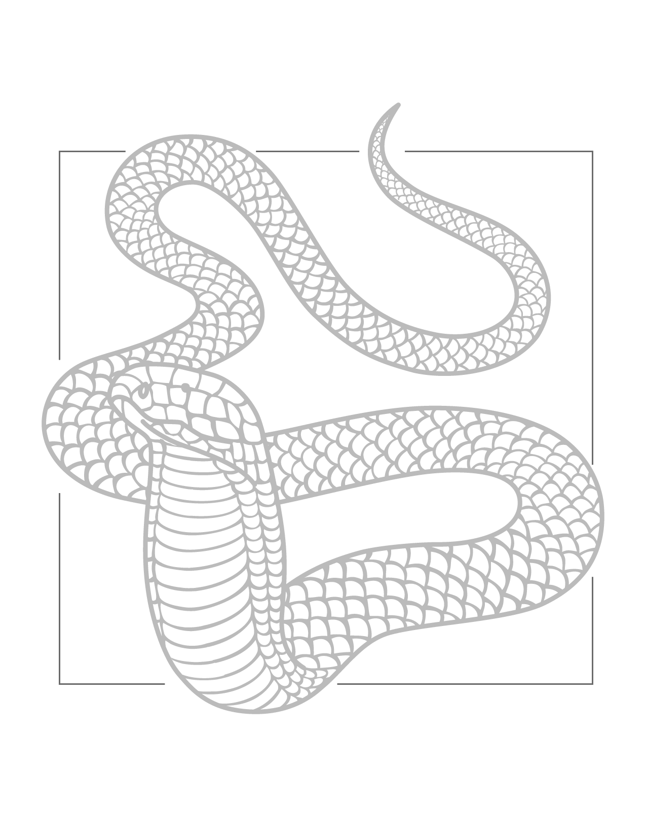 Trace The Snake Artists Coloring Page