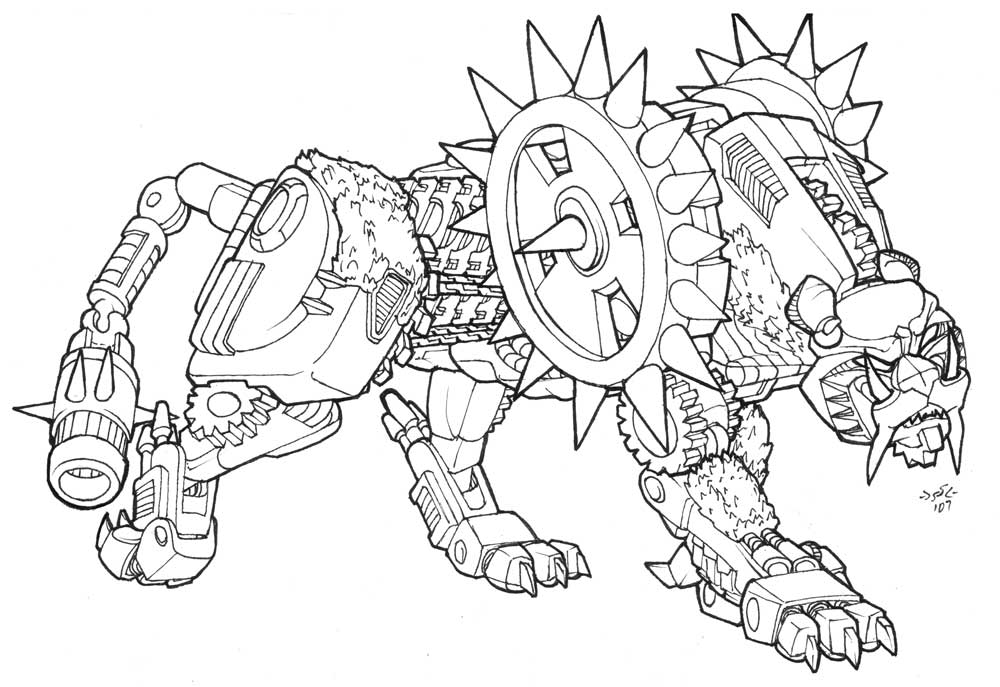 Transformers Beast Coloring Page