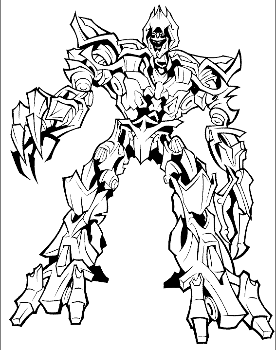 Transformers Coloring Page Free