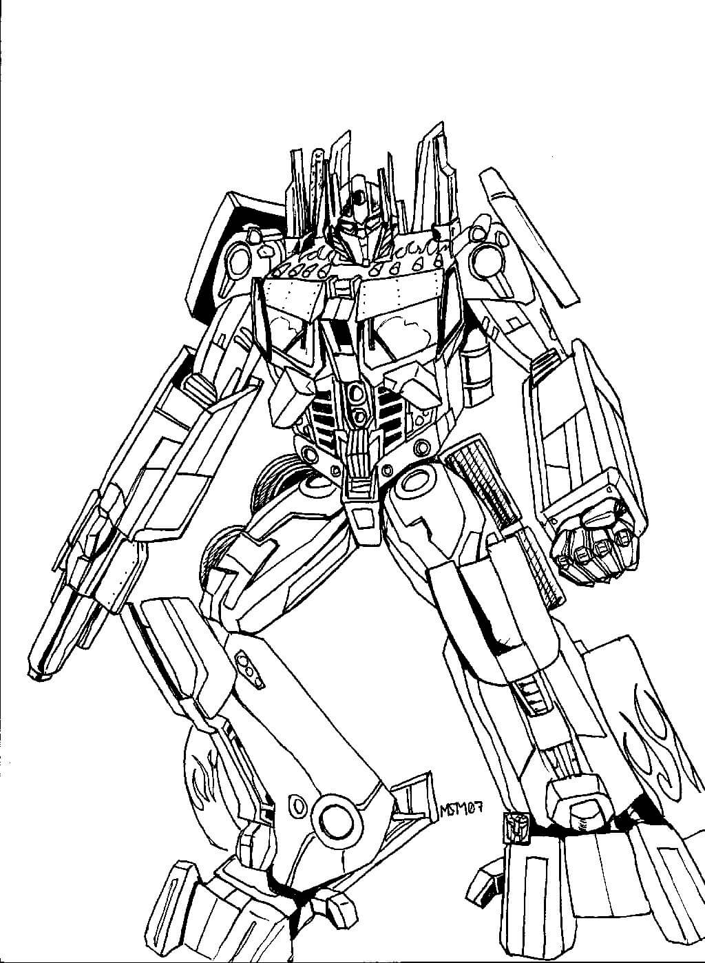Transformers Coloring Pages Bumblebee