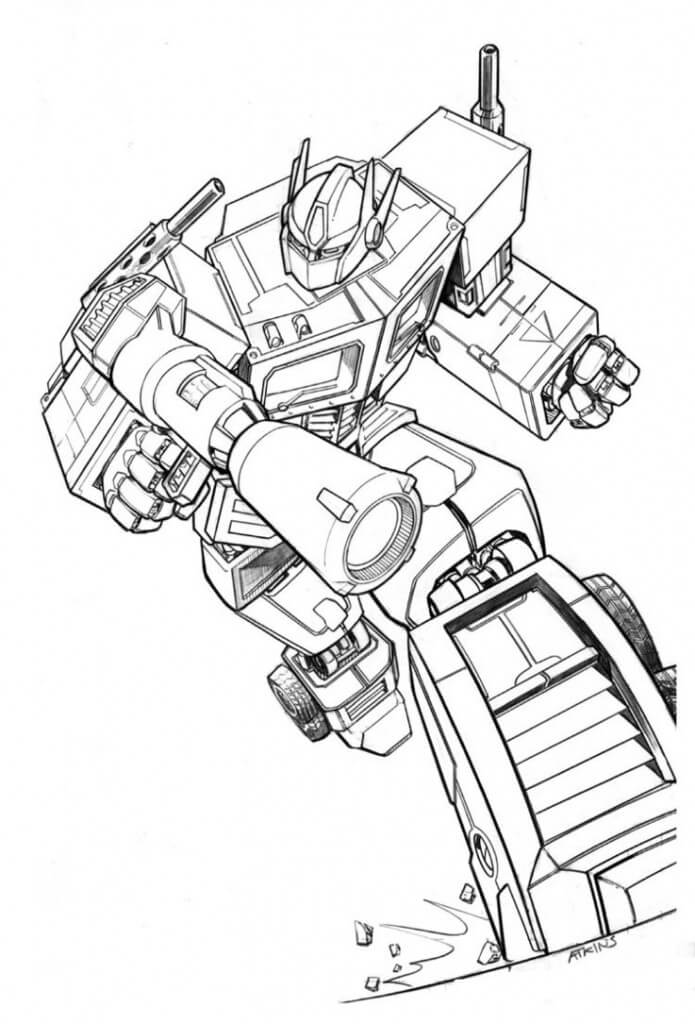 Transformers Coloring Pages Optimus Prime