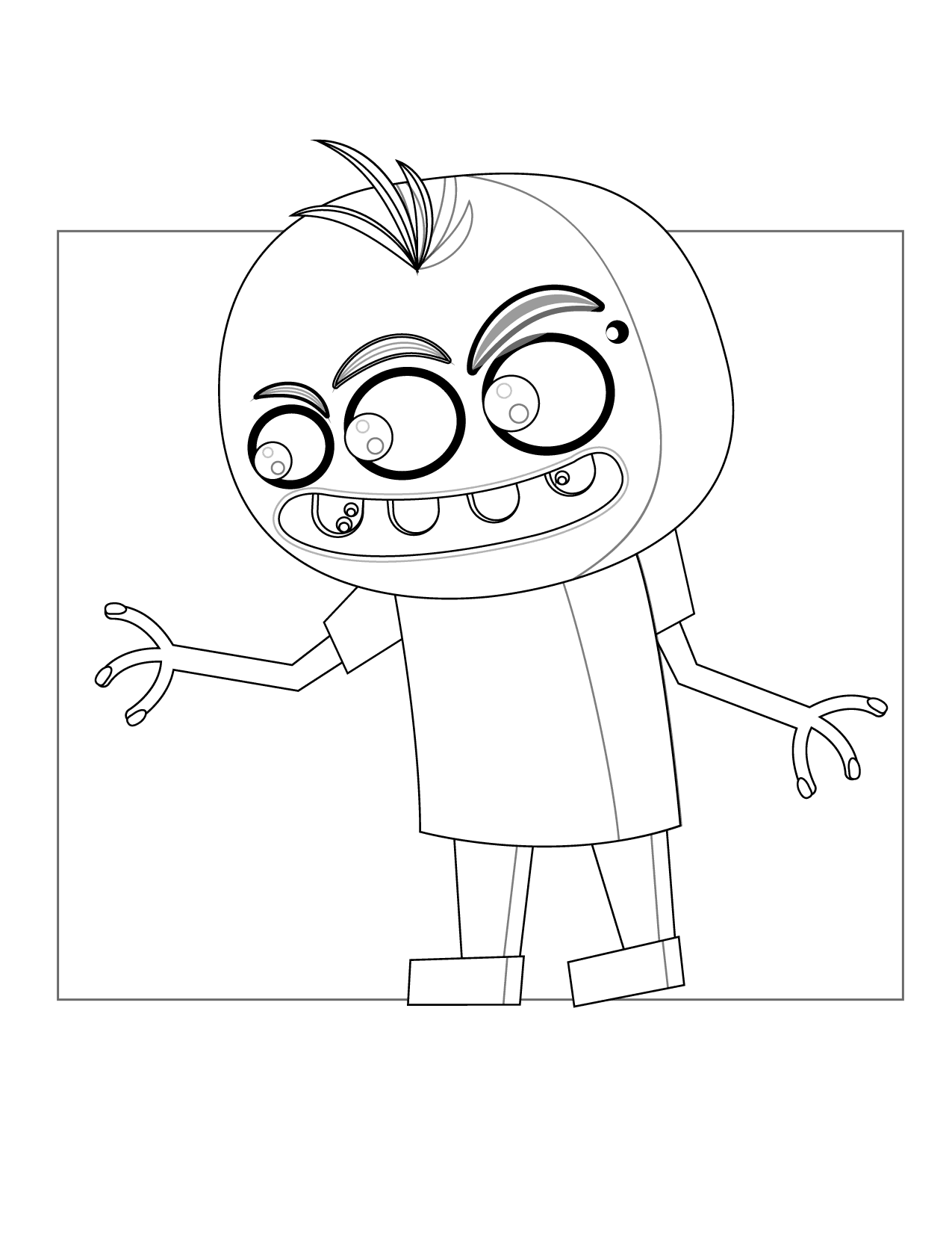 Tree Eyed Monster Coloring Page