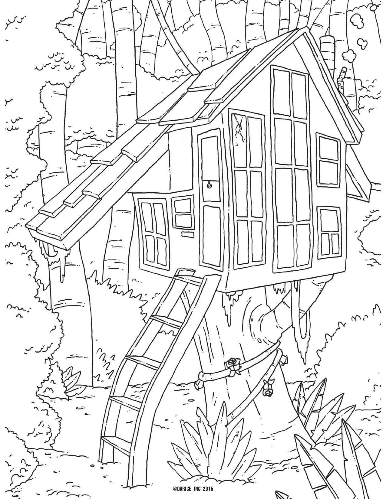 Tree House Coloring Pages