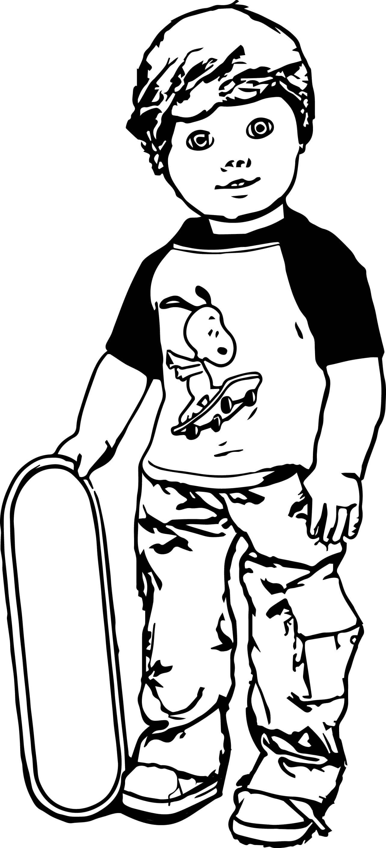 Trey American Boy Doll Coloring Pages