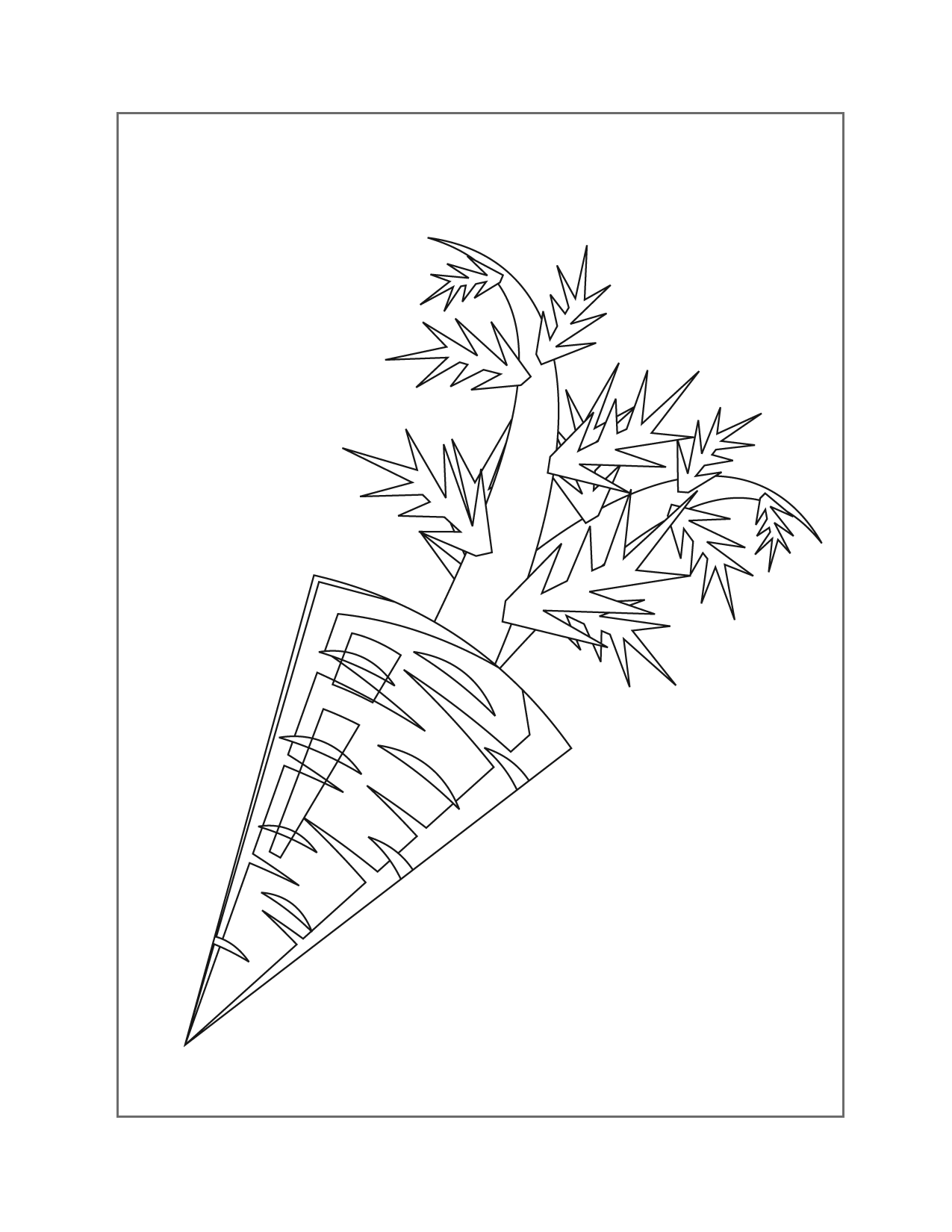 Triangle Carrot Coloring Page