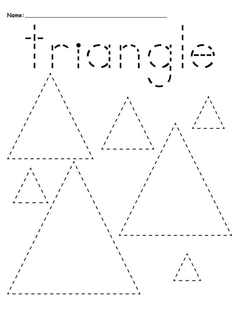Triangle Preschool Tracing Pages