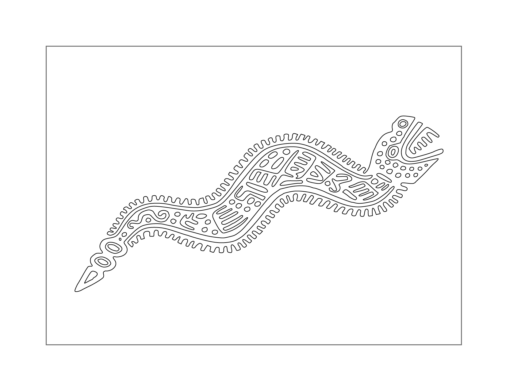 Tribal Snake Coloring Page