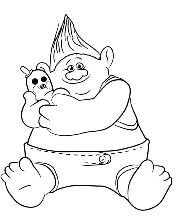 Trolls Coloring Pages - Biggie