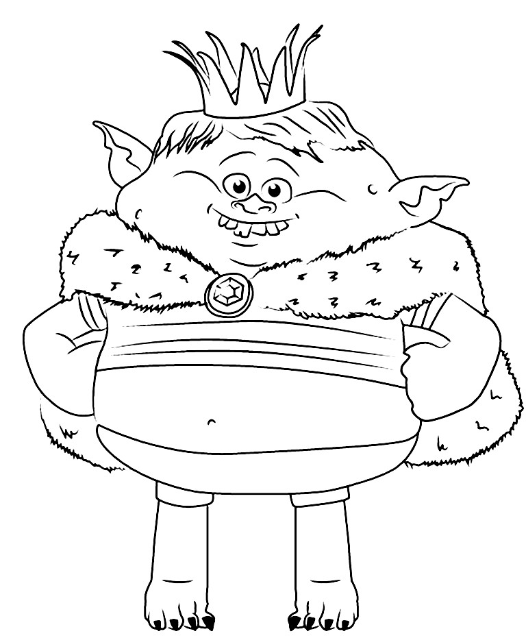 Trolls Coloring Pages Prince Gristle