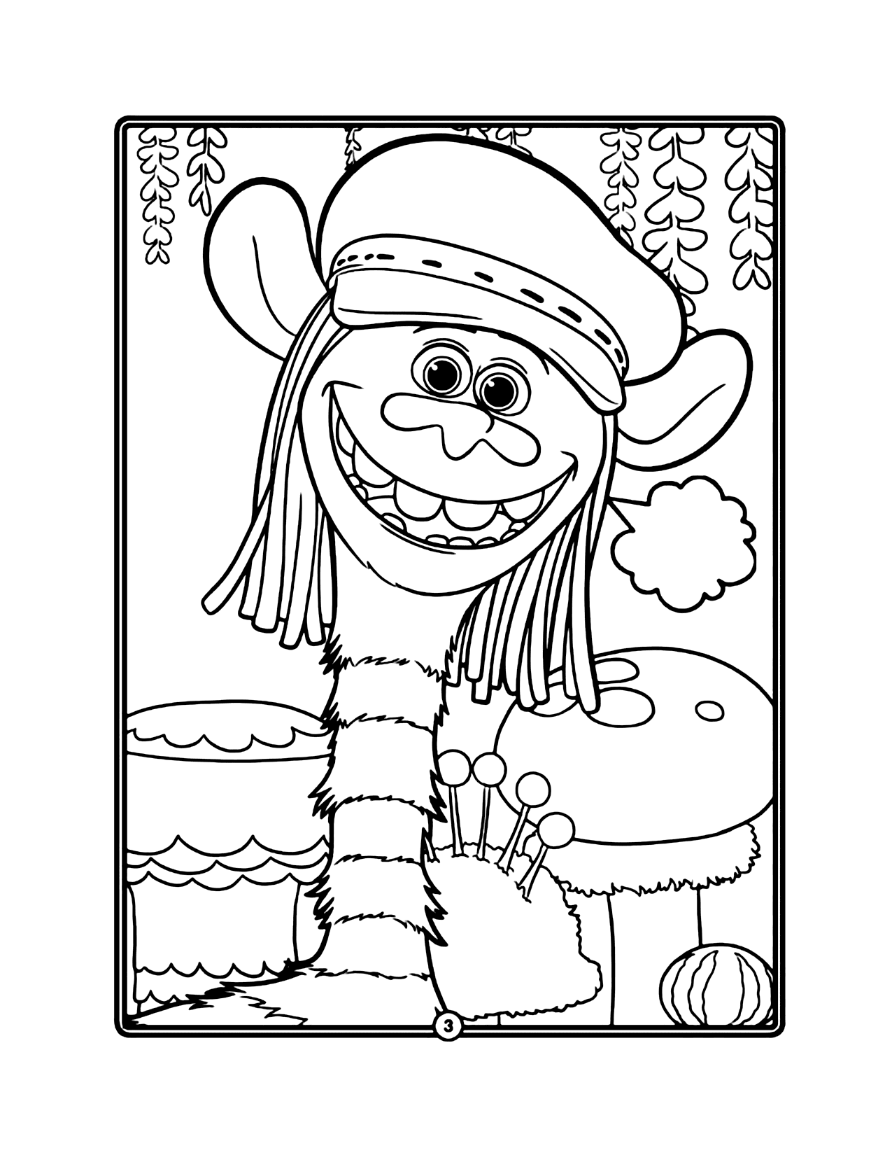 Trolls Cooper Coloring Page