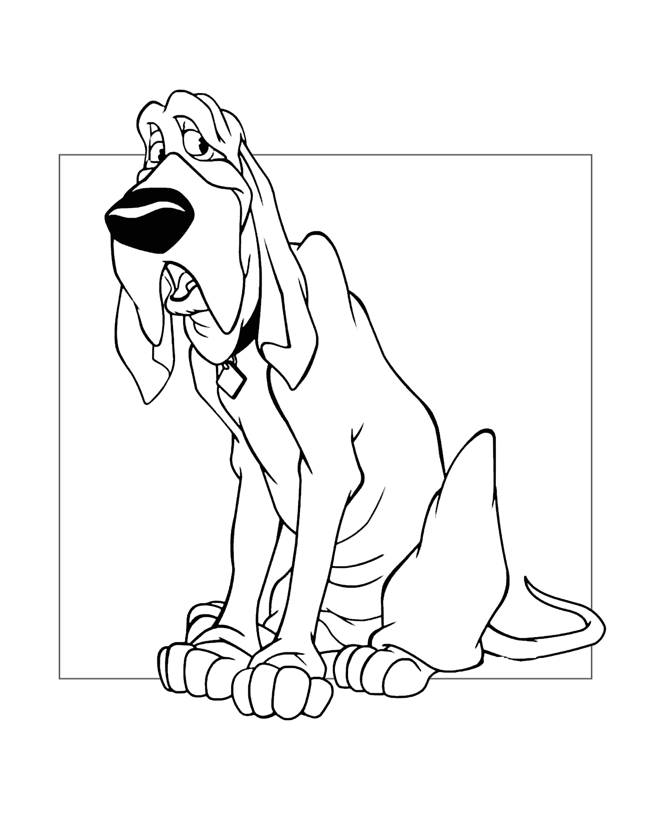 Trusty Lady And The Tramp Coloring Page