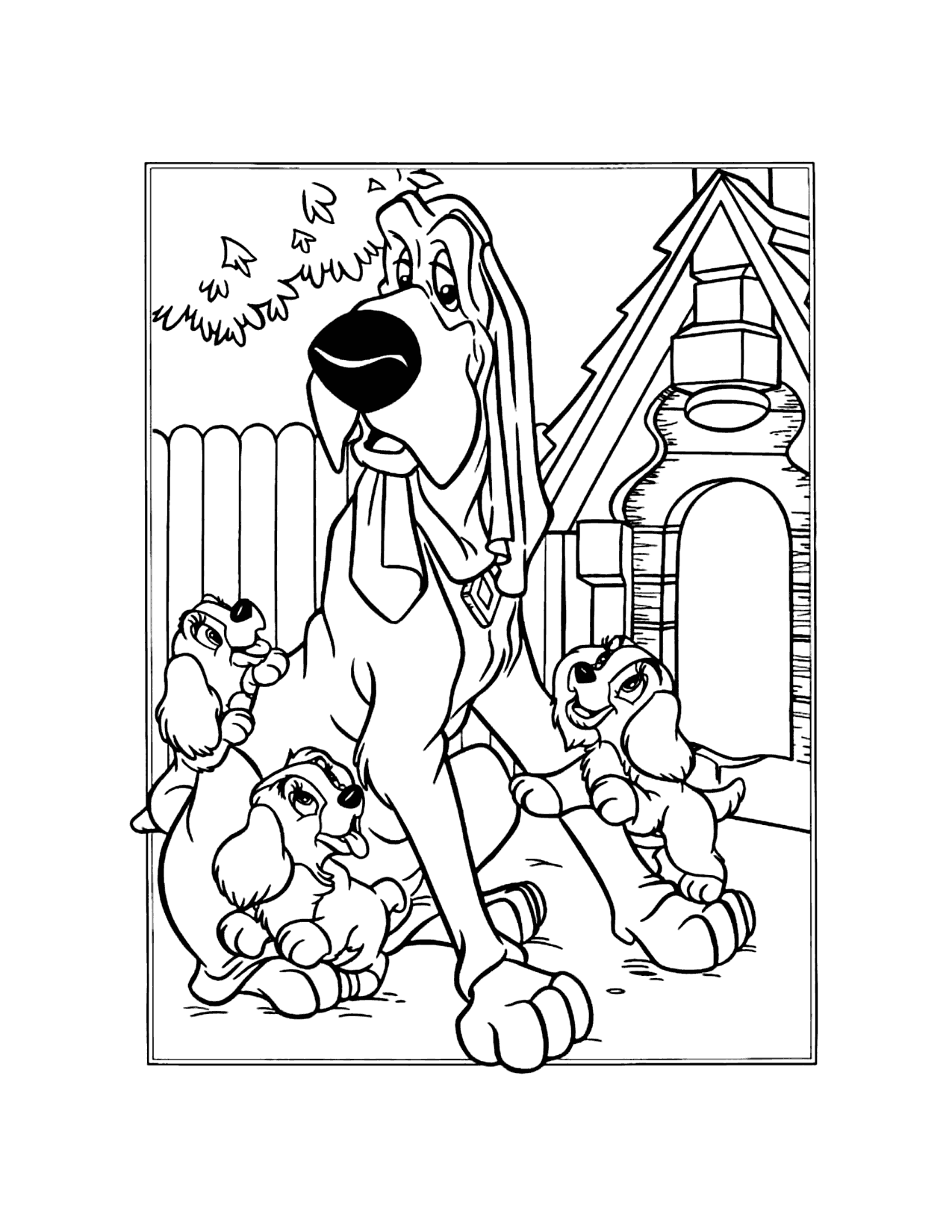 Trusty And The Pups Coloring Page