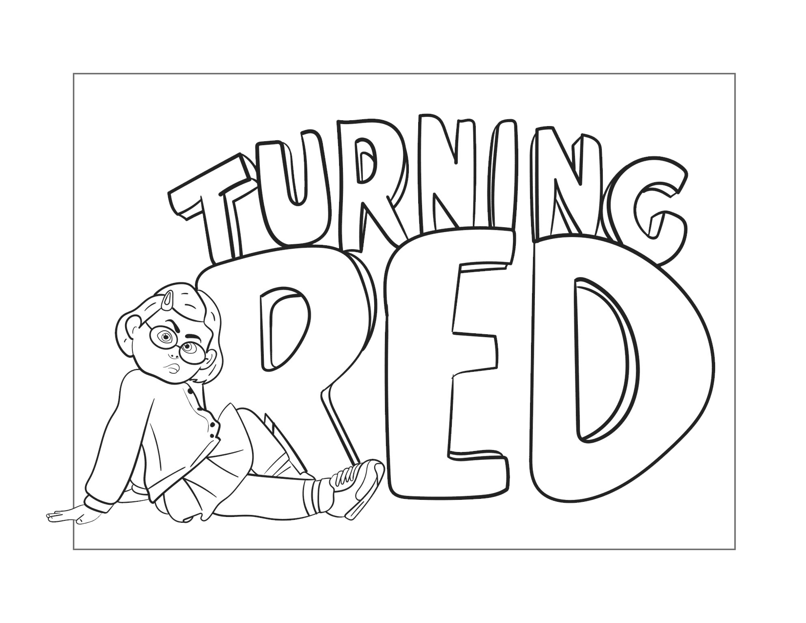 Turning Red Coloring Pages