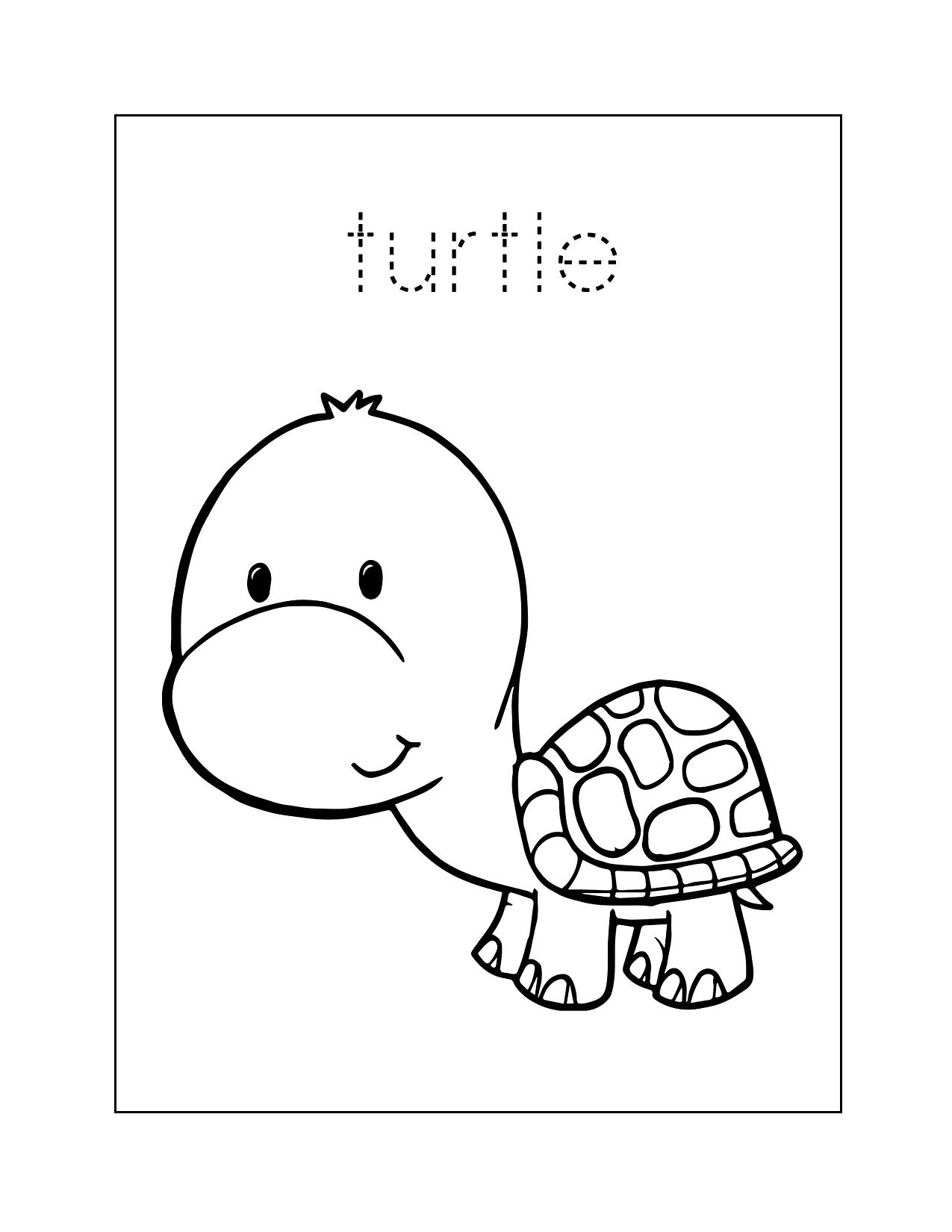 Turtle Coloring Worksheet