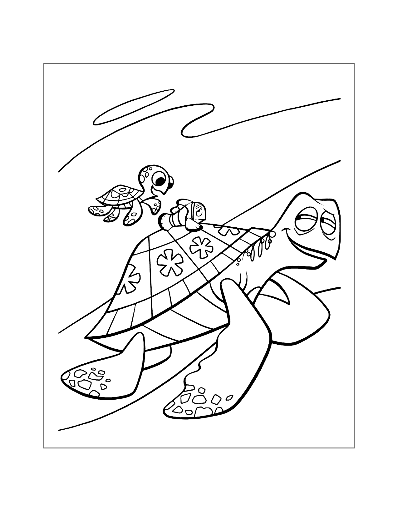 Turtles From Finding Nemo Coloring Page