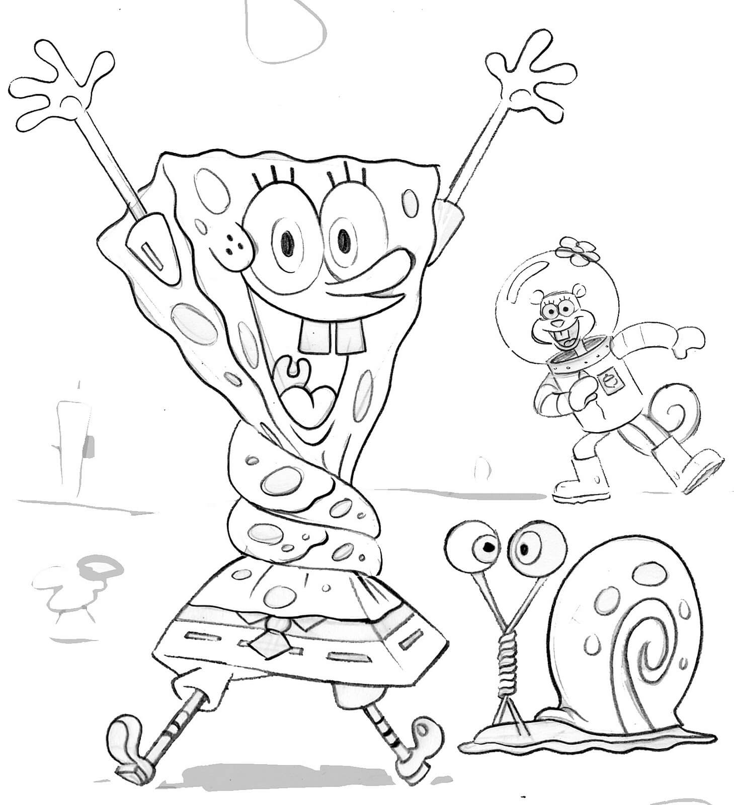 Twisted Spongebob Coloring Pages