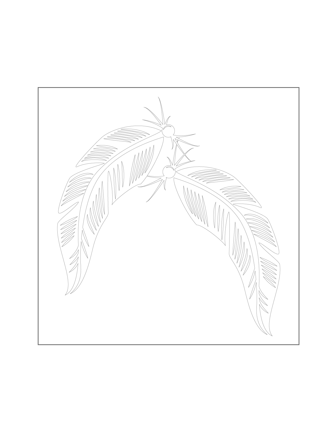 Two Feathers Coloring Page