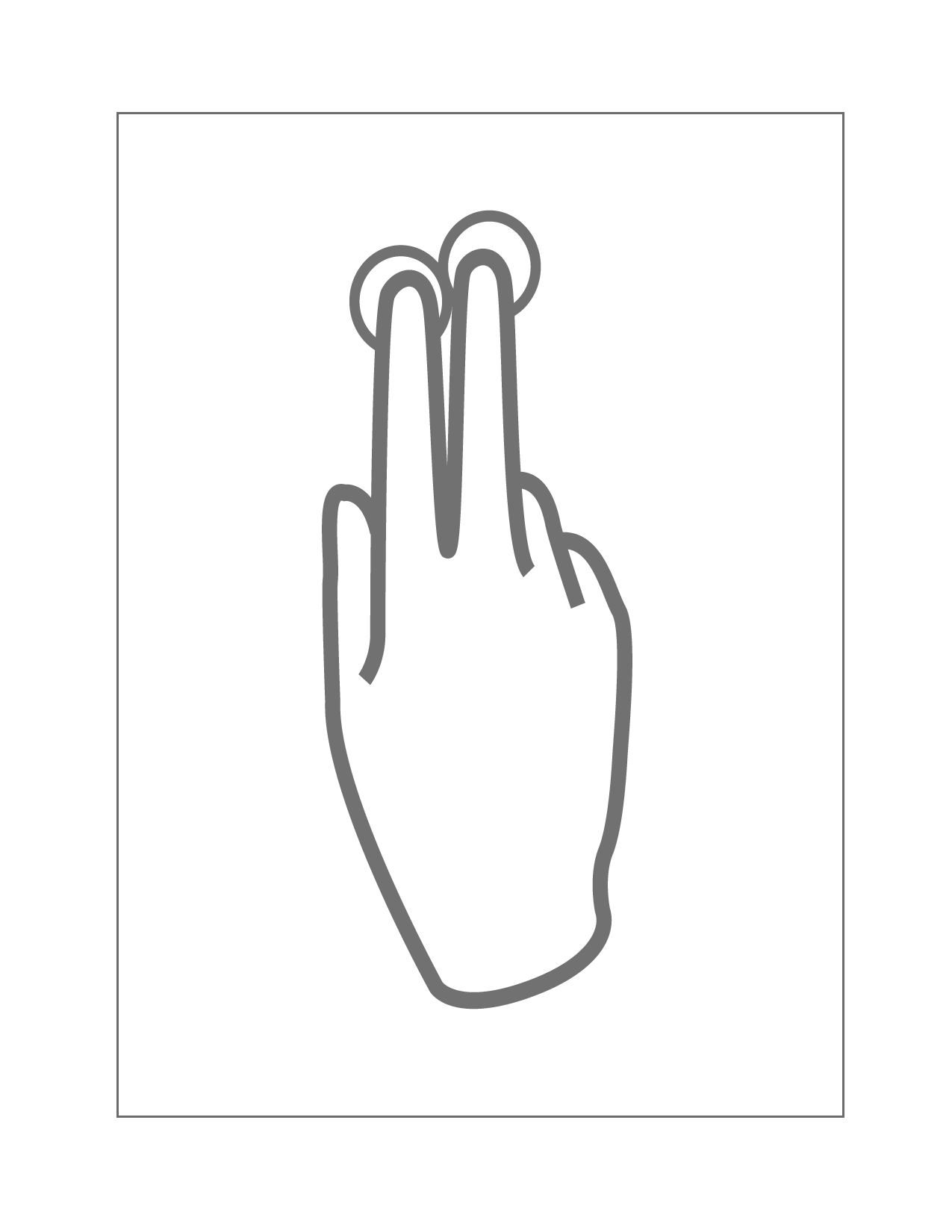 Two Finger Touch Phone Coloring Page