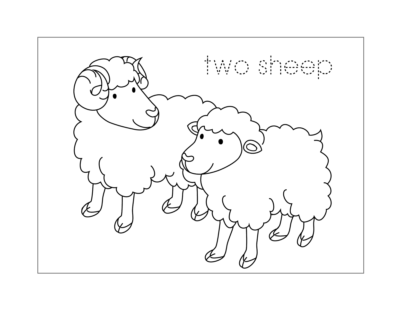Two Sheep Worksheet