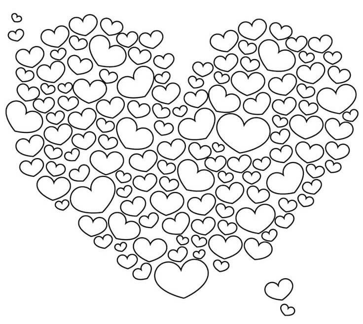 Valentines Hearts Coloring Pages